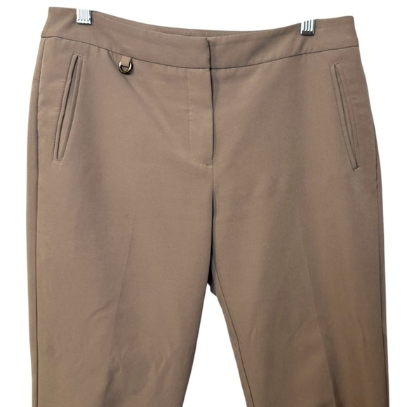 Adrianna Papell ankle pant women’s 6 business casual office career neutral tan - Picture 2 of 11